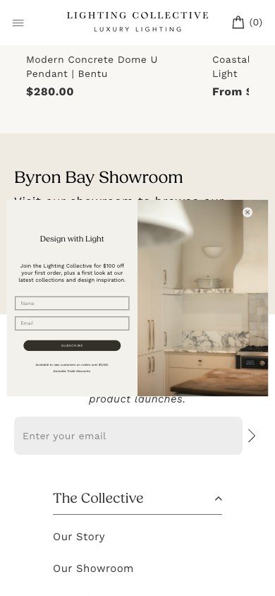 Lighting Collective PDP — consistent review widget across cards